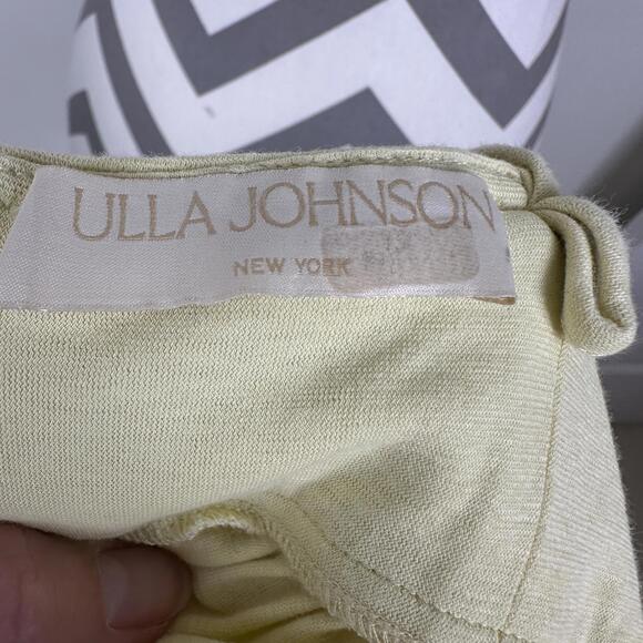 Ulla Johnson Freya Dress Butter Yellow Midi Summer Dress SIZE 6 + 8 - Picture 6 of 9